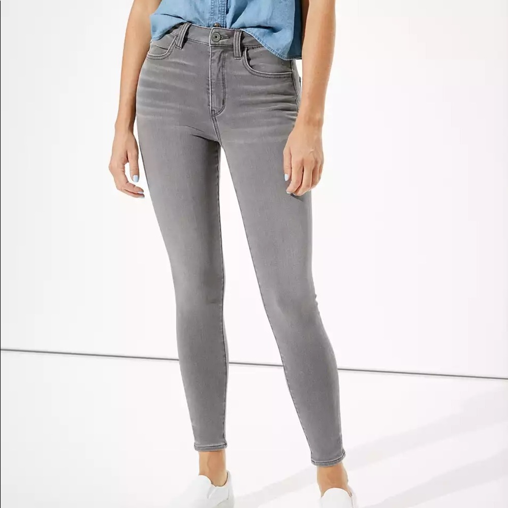 Aeropostale Grey High Waisted Jeggings Size 2 Reg